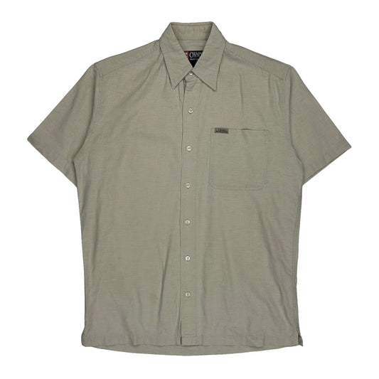 Chaps Ralph Lauren Short Sleeve Shirt - Small Beige Linen Blend