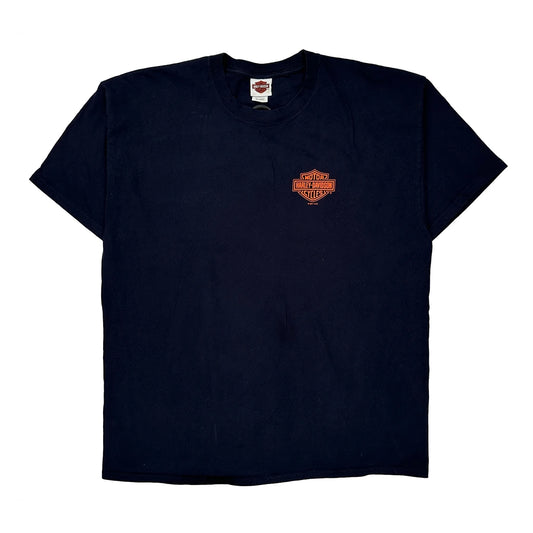 Big Moose Harley Davidson Graphic T-Shirt - 2XL Navy Cotton