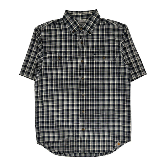 Carhartt Checked Flannel Shirt - Medium Navy Cotton