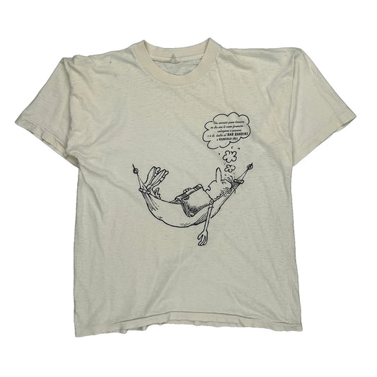 Bar Bandini Unbranded Single Stitch T-Shirt - Medium Cream Cotton