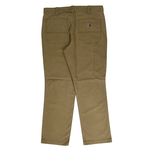 Carhartt Carpenter Trousers - 32W 29L Khaki Cotton Blend
