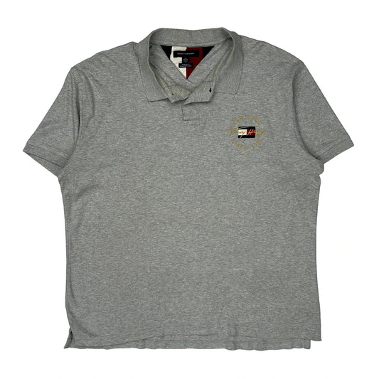 Tommy Hilfiger Polo Shirt - XL Grey Cotton