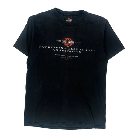 Harley Davidson T-Shirt - Medium Black Cotton