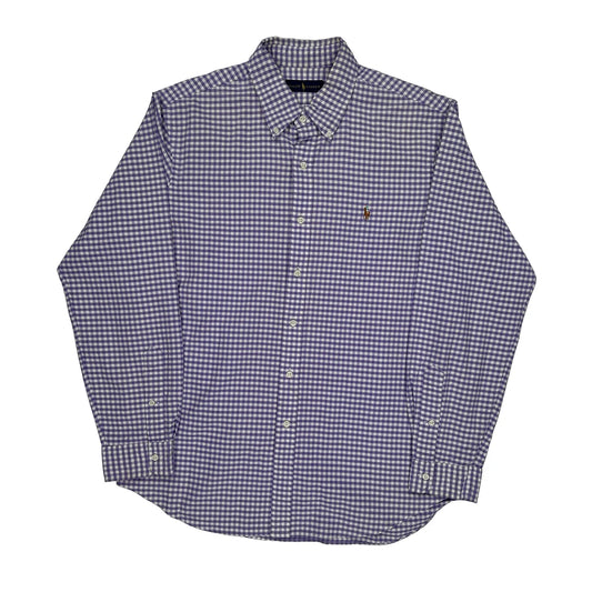 Ralph Lauren Checked Shirt - Large Purple Cotton