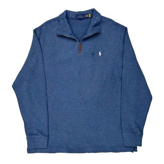 Polo By Ralph Lauren 1/4 Zip - XL Blue Cotton