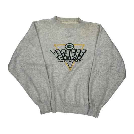 Green Bay Packers Logo Athletics Nfl Sweatshirt - Medium Grey Cotton Blend