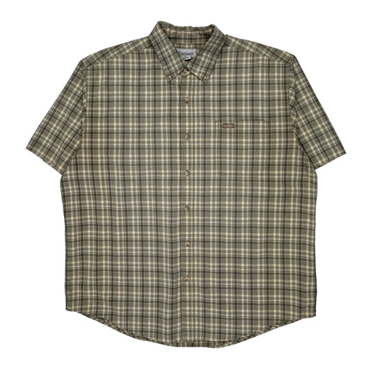 Carhartt Checked Short Sleeve Shirt - XL Gray Cotton