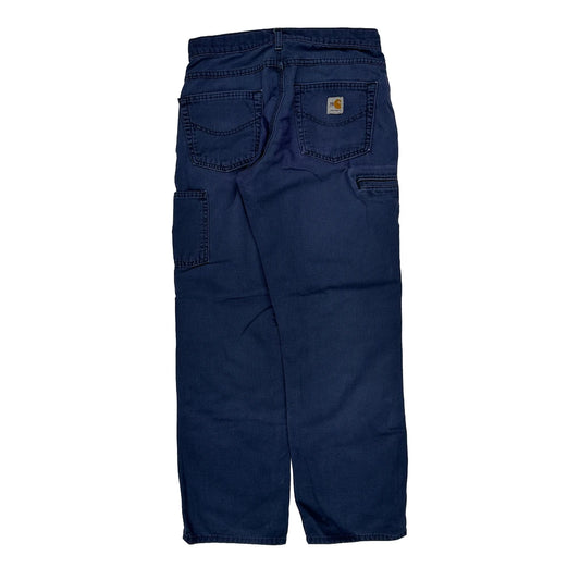 Carhartt Carpenter Trousers - 29W 31L Blue Cotton