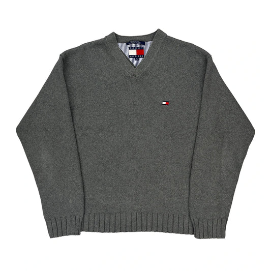 Tommy Hilfiger Jumper - XL Grey Cotton