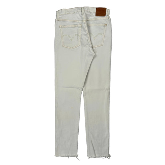 Levis Skinny Jeans - 28W UK 8 White Cotton