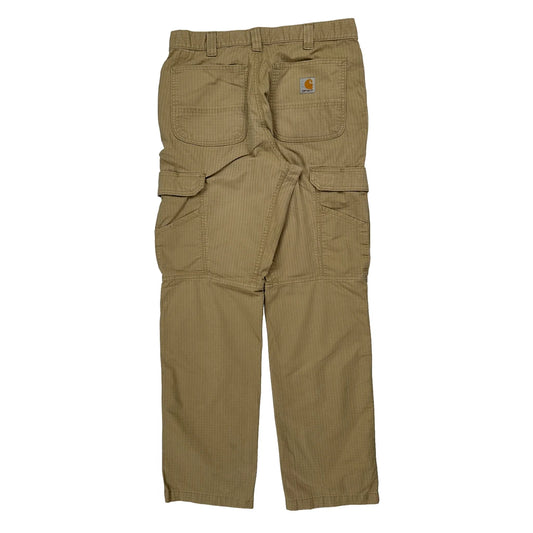 Carhartt Cargo Trousers - 30W 32L Khaki Cotton