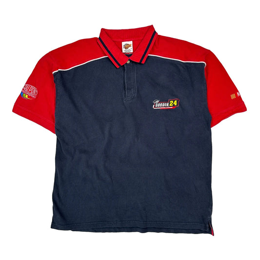 Jeff Gordon 24 Winners Circle Nascar Polo Shirt - XL Navy Cotton