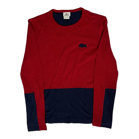 Lacoste Long Sleeve T-Shirt - Medium Red Cotton
