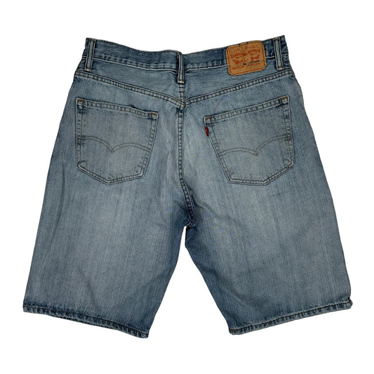Levis Denim Shorts - 32W 11L Light Wash Denim