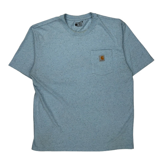 Carhartt T-Shirt - Large Blue Cotton