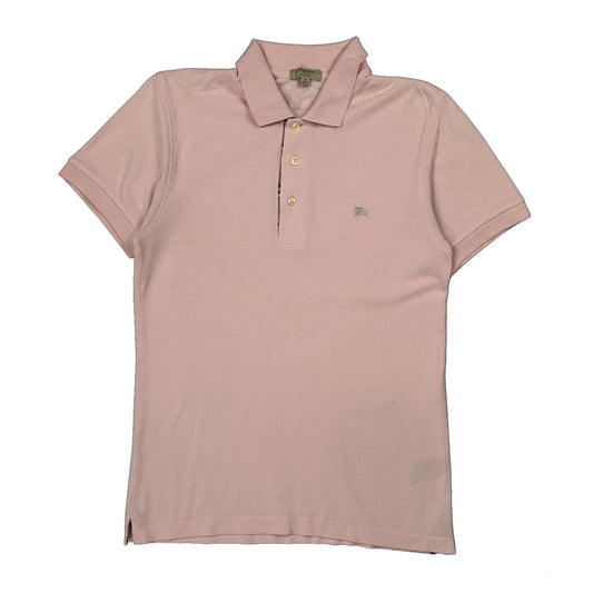 Burberry Slim Fit Polo Shirt - Small Pink Cotton