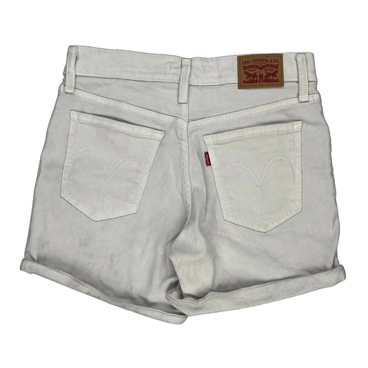 Levis Denim Shorts - 27W UK 8 White Cotton