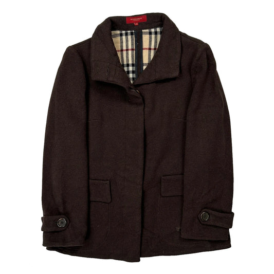 Burberry London Peacoat Jacket - Large Brown Wool