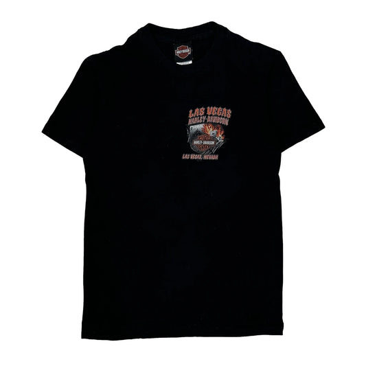 Las Vegas Harley Davidson Graphic T-Shirt - Small Black Cotton