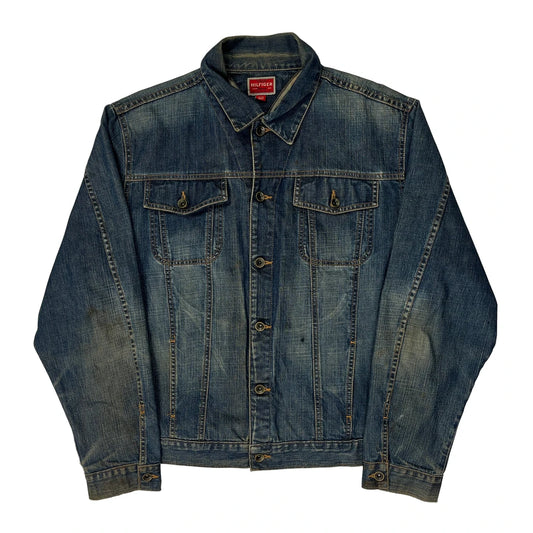 Vintage Hilfiger Denim Jacket - XL Light Wash Denim
