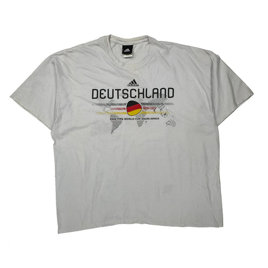 Germany National Team Adidas Football T-Shirt - 2XL White Cotton