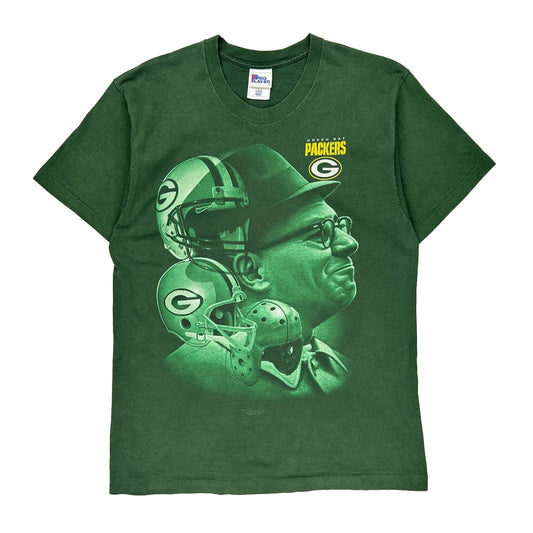 Green Bay Packers Pro Player Single Stitch T-Shirt - Large Green Cotton