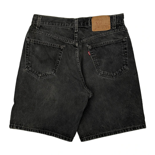 550 Levis Baggy Denim Shorts - 31W 10L Black Denim