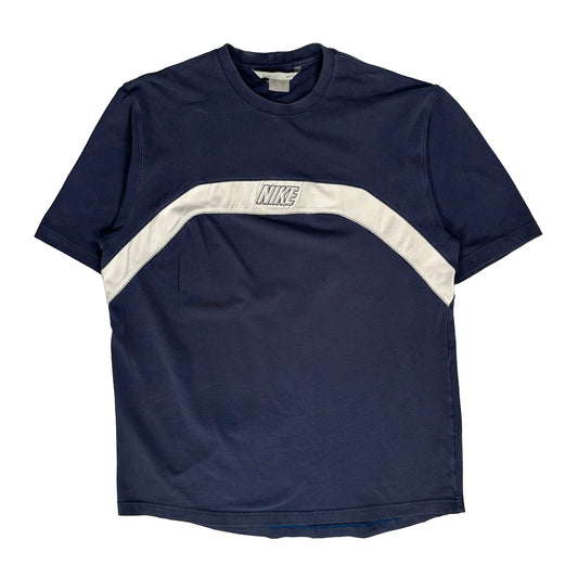 Nike T-Shirt - Large Navy Cotton