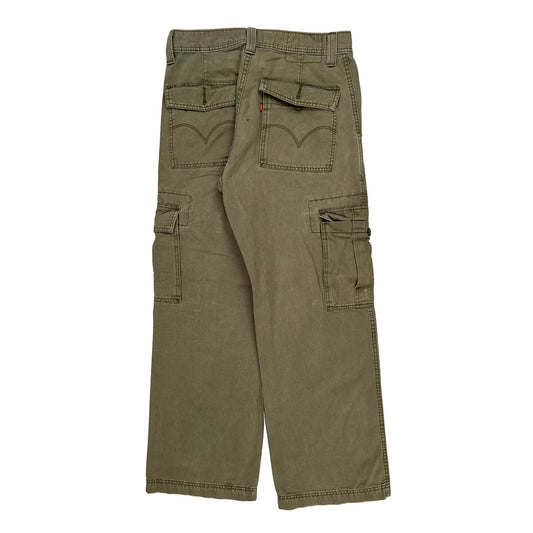 Levis Cargo Trousers - 31W 30L Khaki Cotton