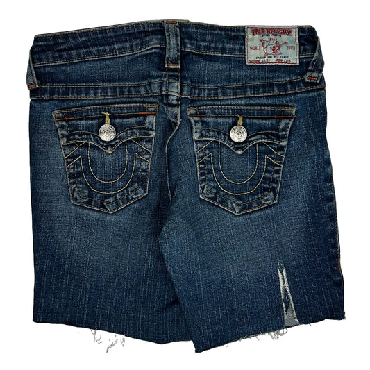Age 12 True Religion Denim Shorts - Medium Dark Wash Denim