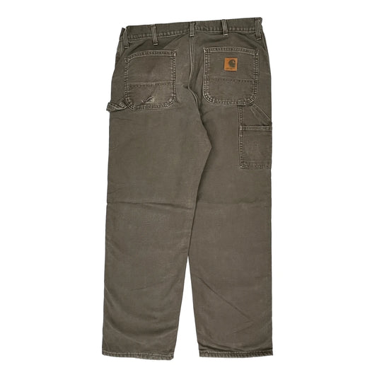 Carhartt Double Knee Carpenter Trousers - 36W 32L Brown Cotton