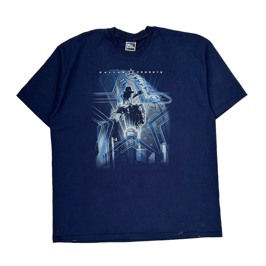 Dallas Cowboys Pro Player Nfl T-Shirt - 2XL Navy Cotton