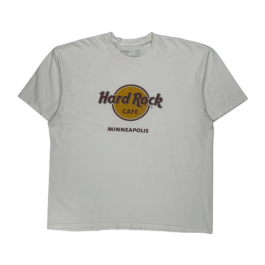 Hard Rock Cafe Graphic T-Shirt - 2XL White Cotton