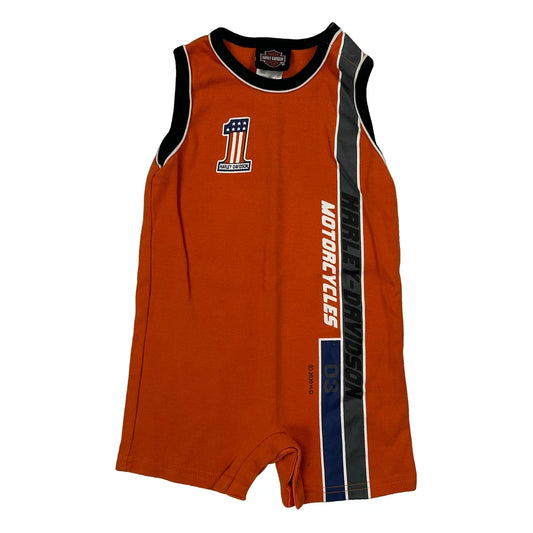 Age 18 Months Harley Davidson Jersey - 2XS Orange Cotton Blend