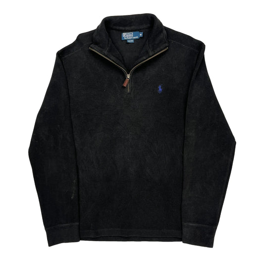 Polo By Ralph Lauren 1/4 Zip - Medium Black Cotton
