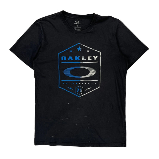 Oakley Spellout T-Shirt - Large Black Cotton