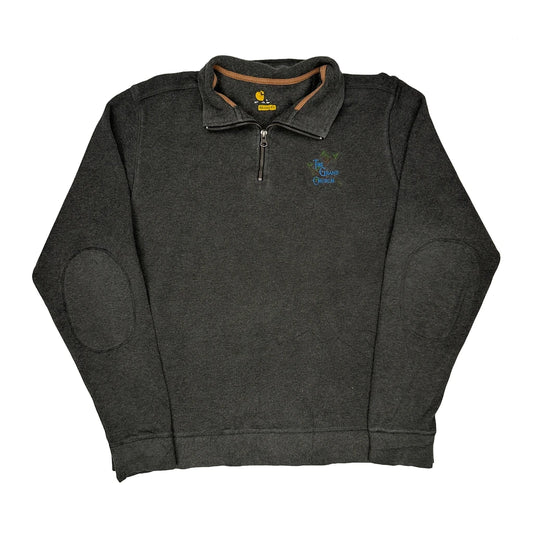 Carhartt 1/4 Zip - Large Grey Cotton Blend