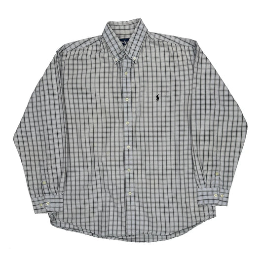 Blake Shirt Ralph Lauren Checked Shirt - Large White Cotton