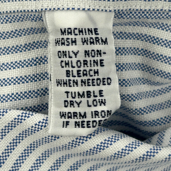Classic Fit Ralph Lauren Striped Shirt - XL Blue Cotton