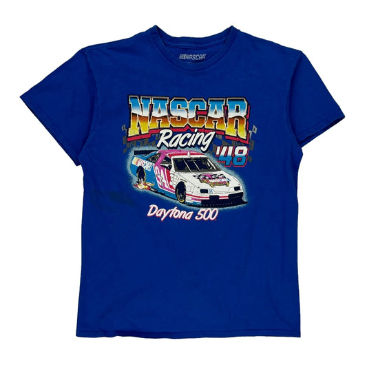 Daytona 500 Nascar Nascar T-Shirt - Medium Blue Cotton