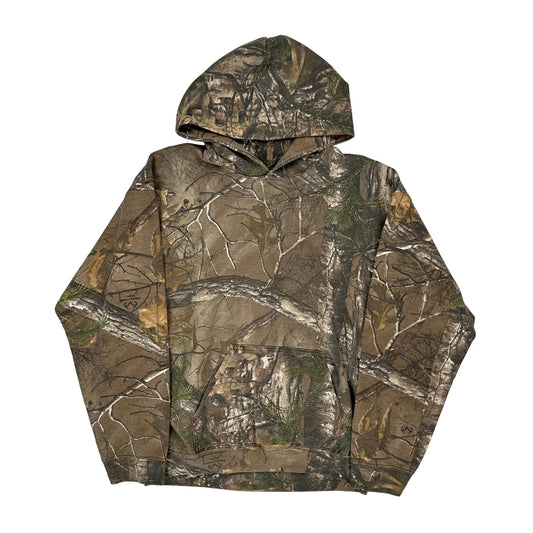 Realtree Camo Hoodie - Medium Khaki Cotton Blend