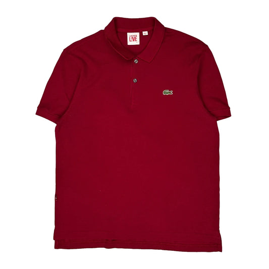 Lacoste Polo Shirt - Large Red Cotton