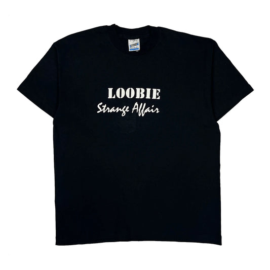 Strange Affair Fruit Of The Loom Single Stitch T-Shirt - XL Black Cotton