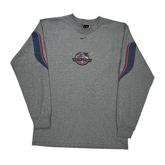 All-Star 2001 Nike Long Sleeve T-Shirt - Medium Grey Cotton