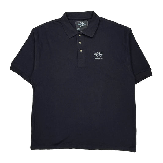 Hard Rock Cafe Polo Shirt - XL Black Cotton