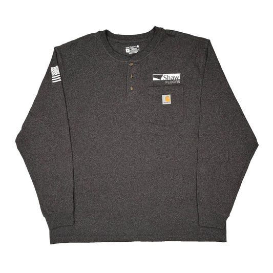Carhartt Long Sleeve T-Shirt - XL Grey Cotton Blend