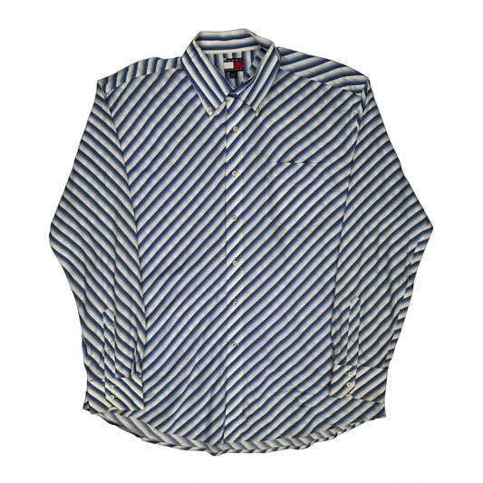 Tommy Hilfiger Striped Patterned Shirt - XL Blue Cotton