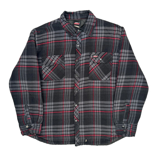 Dickies Checked Overshirt - 3XL Black Cotton