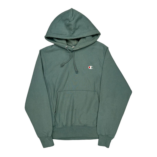 Reverse Weave Champion Hoodie - Small Green Cotton