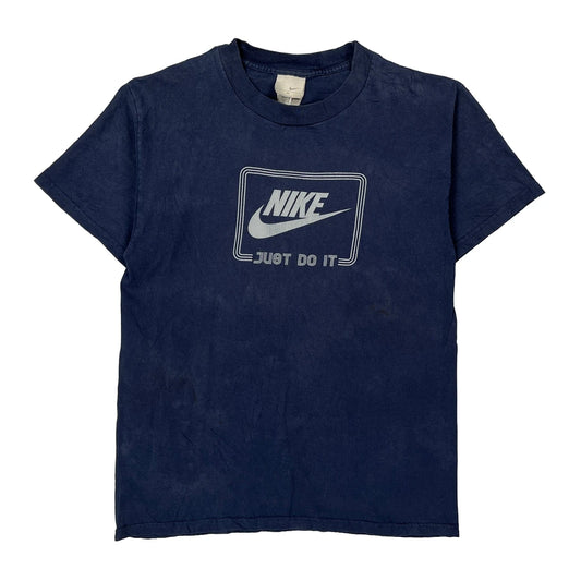 Just Do It Nike Graphic T-Shirt - Medium Blue Cotton